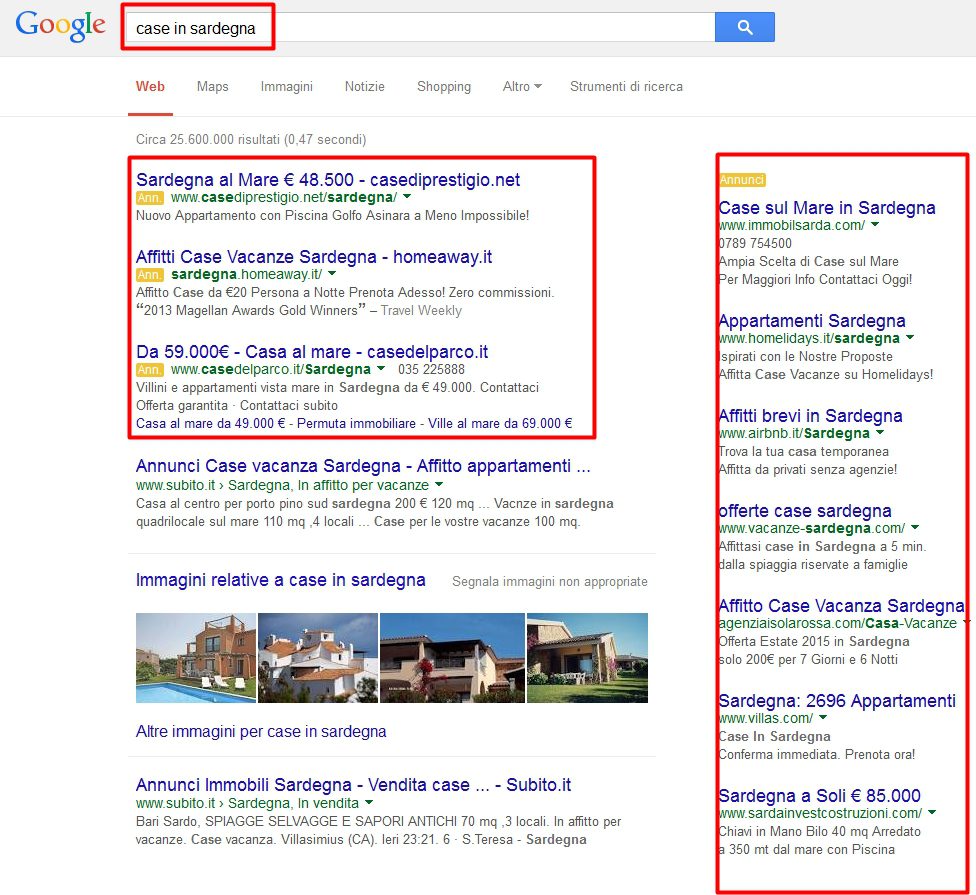 ricerche google immobiliare