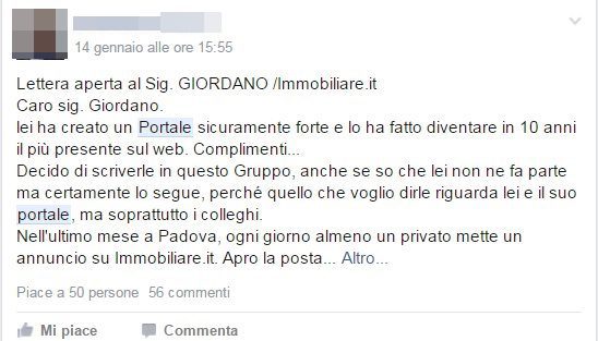 lettera aperta in gruppo chiuso immobiliate.it